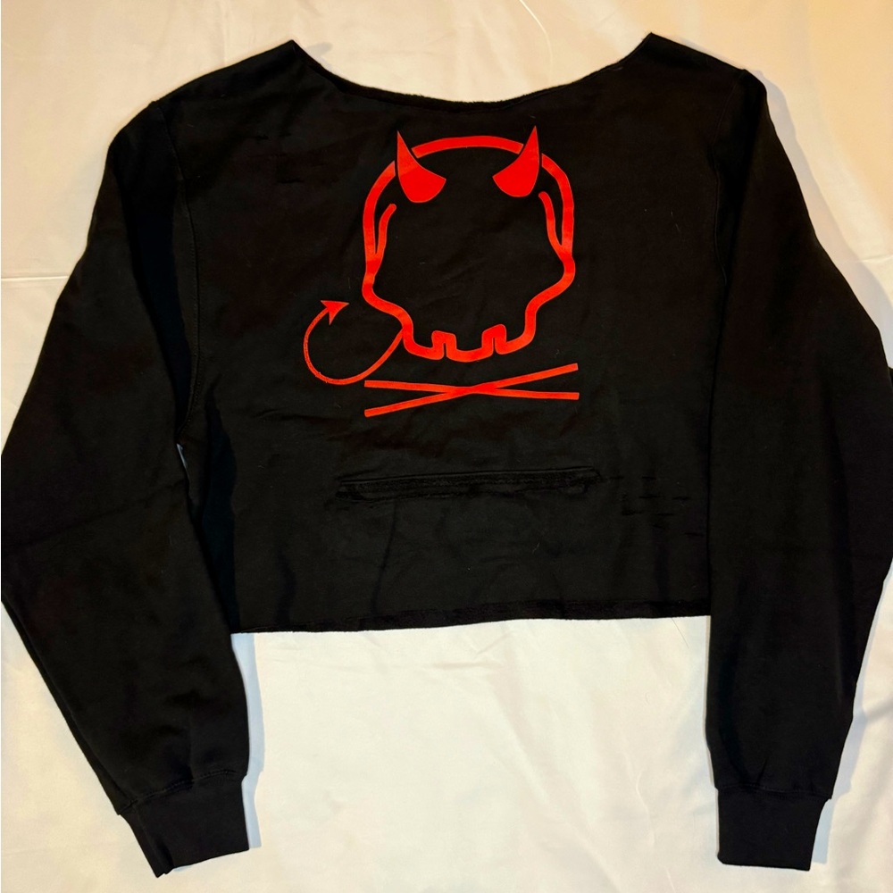 The Drive Clothing Co. Wide Neck Cropped Sweatshirt